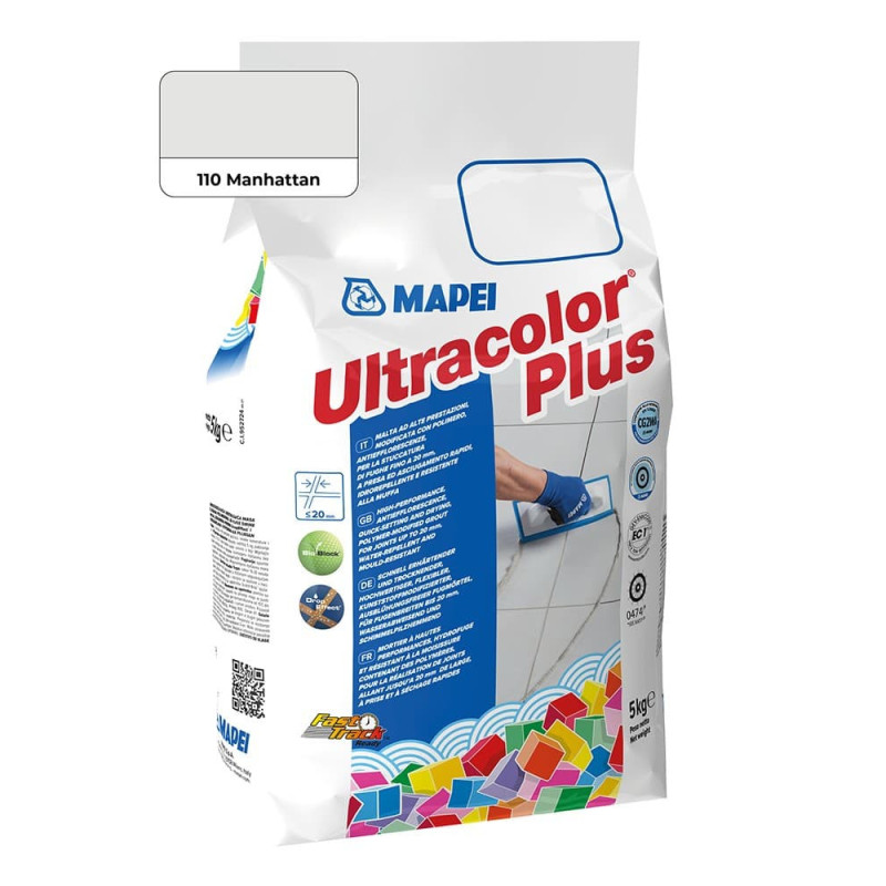 Spárovací hmota Mapei Ultracolor Plus manhattan 5 kg CG2WA MAPU110