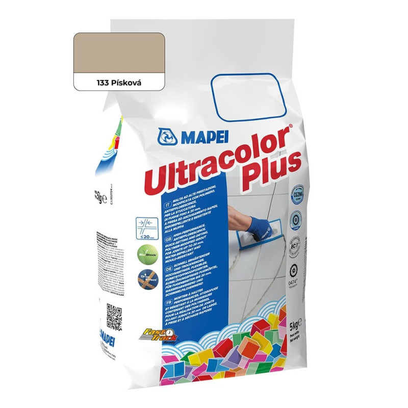 Spárovací hmota Mapei Ultracolor Plus písková 5 kg CG2WA MAPU133