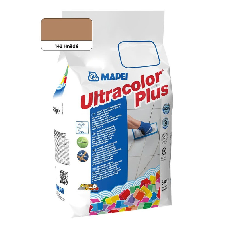 Spárovací hmota Mapei Ultracolor Plus hnědá 5 kg CG2WA MAPU142