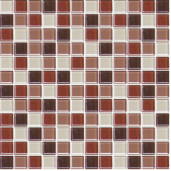 Skleněná mozaika Premium Mosaic hnědá 30x30 cm lesk MOS25MIX6
