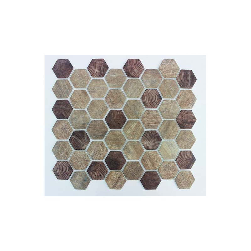 Skleněná mozaika Premium Mosaic brown 28x33 cm mat MOSV45WBR