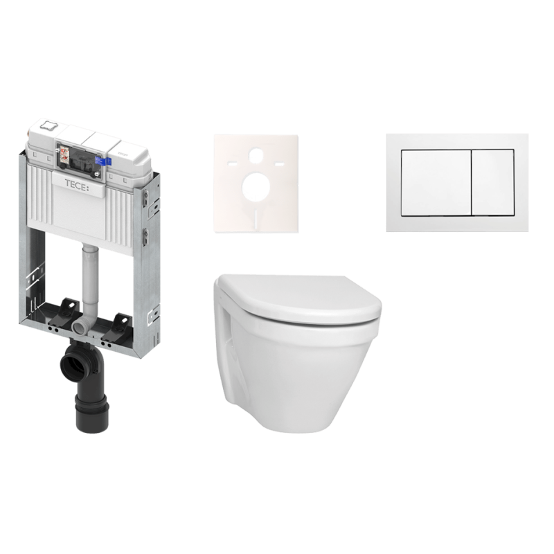 Cenově zvýhodněný závěsný WC set TECE k zazdění + WC Vitra S50 KMPLS50T