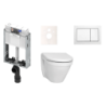 Cenově zvýhodněný závěsný WC set TECE k zazdění + WC Vitra S50 KMPLS50T