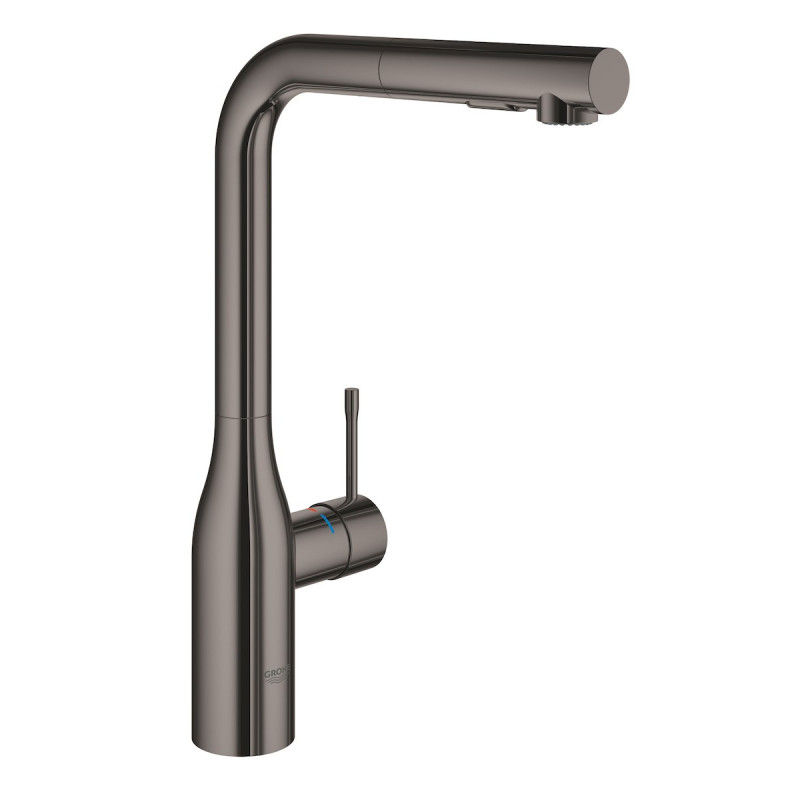 Dřezová baterie Grohe Essence New s vytahovací sprškou Hard Graphite 30270A00