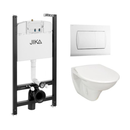 Cenově zvýhodněný závěsný WC set Jika do lehkých stěn / předstěnová montáž+ WC Jika Nila KMPLJIKAS