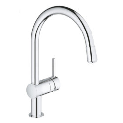 Dřezová baterie Grohe Minta s vytahovací sprškou chrom 3291800E