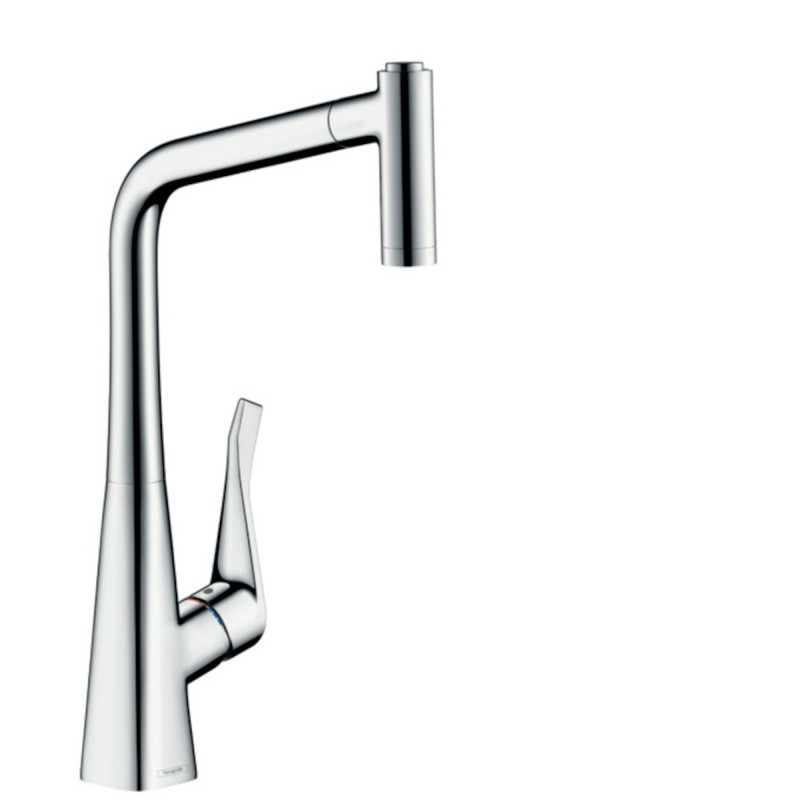 Dřezová baterie Hansgrohe Metris M71 s vytahovací sprškou chrom 14820000