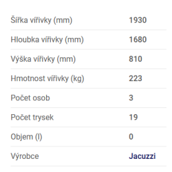 JACUZZI J-215 vířivka 193x168x81cm, 19 trysek, pro 2-3 osoby, platinum/silverwood