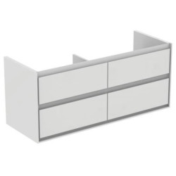 Koupelnová skříňka pod umyvadlo Ideal Standard Connect Air 120x44x51,7 cm světle šedá lesk/bílá mat E0822EQ