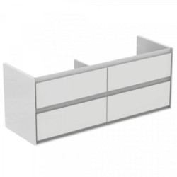 Koupelnová skříňka pod umyvadlo Ideal Standard Connect Air 130x44x51,7 cm světle šedá lesk/bílá mat E0824EQ