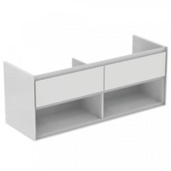 Koupelnová skříňka pod umyvadlo Ideal Standard Connect Air 130x44x51,7 cm hnědá mat/bílá mat E0831VY