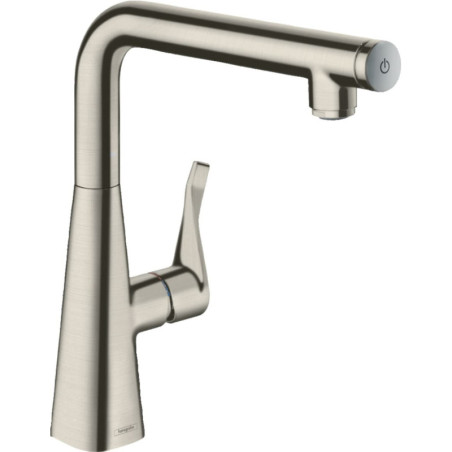 Dřezová baterie Hansgrohe Metris Select M71 s otočným raménkem vzhled nerezu 14847800