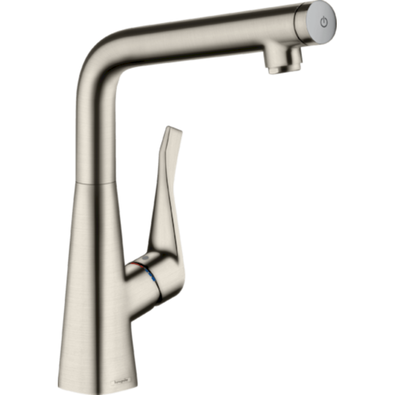 Dřezová baterie Hansgrohe Metris Select M71 s otočným raménkem vzhled nerezu 14883800