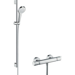 Sprchový systém Hansgrohe Croma Select S na stěnu s termostatickou baterií bílá/chrom 27014400