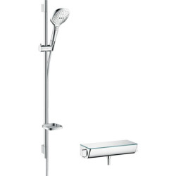 Sprchový systém Hansgrohe Raindance Select E na stěnu s termostatickou baterií chrom 27039000