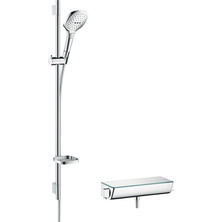 Sprchový systém Hansgrohe Raindance Select E na stěnu s termostatickou baterií chrom 27039000