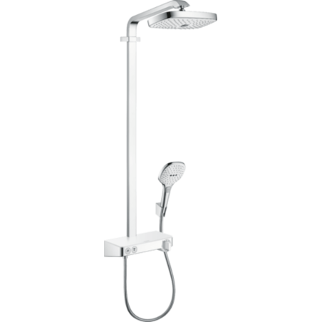 Sprchový systém Hansgrohe Raindance Select E na stěnu s termostatickou baterií bílá/chrom 27283400