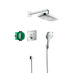 Sprchový systém Hansgrohe Raindance Select E pod omítku s termostatickou baterií chrom 27296000