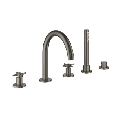 Vanová baterie Grohe Atrio se sprchovým setem Brushed Hard Graphite 19923AL3