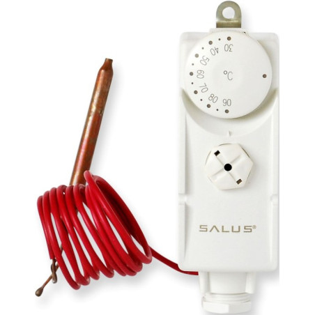 THERMO-CONTROL SALUS AT 10F příložný termostat 230V, s kapilárou, bílá