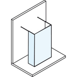 Boční zástěna ke sprchovým dveřím 88 cm Polysan Modular MS110B