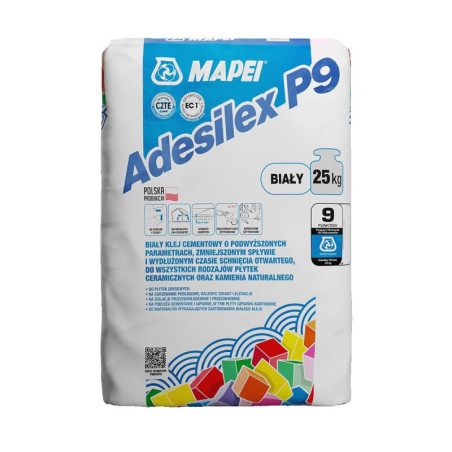 Lepidlo Mapei Adesilex P9 bílá 25 kg C2TE ADESILEXP9B