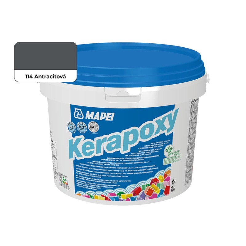 Spárovací hmota Mapei Kerapoxy antracite 10 kg R2T MAPX10114