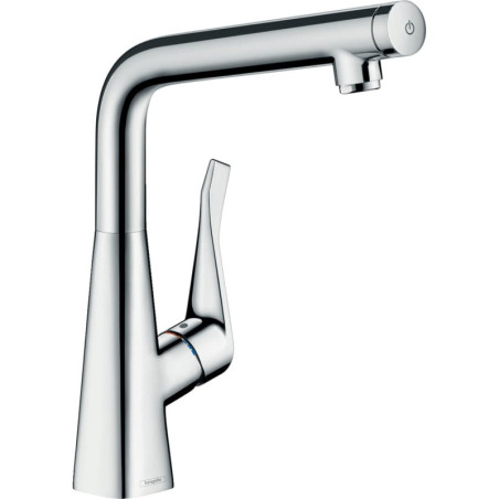 Dřezová baterie Hansgrohe Metris Select M71 s otočným raménkem chrom 14883000