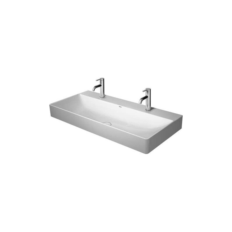 Dvojumyvadlo Duravit DuraSquare 100x47 cm dva otvory pro baterii 2353100043