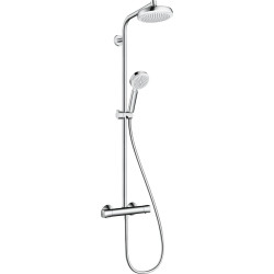 Sprchový systém Hansgrohe Crometta na stěnu s termostatickou baterií bílá/chrom 27264400