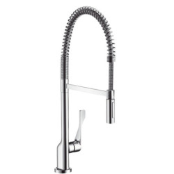 Dřezová baterie Hansgrohe Axor Citterio s vytahovací sprškou vzhled nerezu 39840800