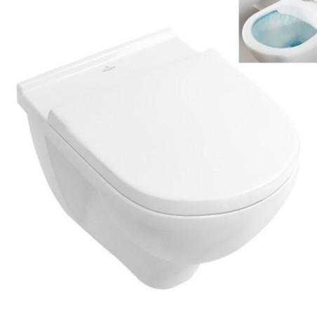 Wc s prkénkem softclose závěsné Villeroy & Boch O.Novo zadní odpad 5660HR01