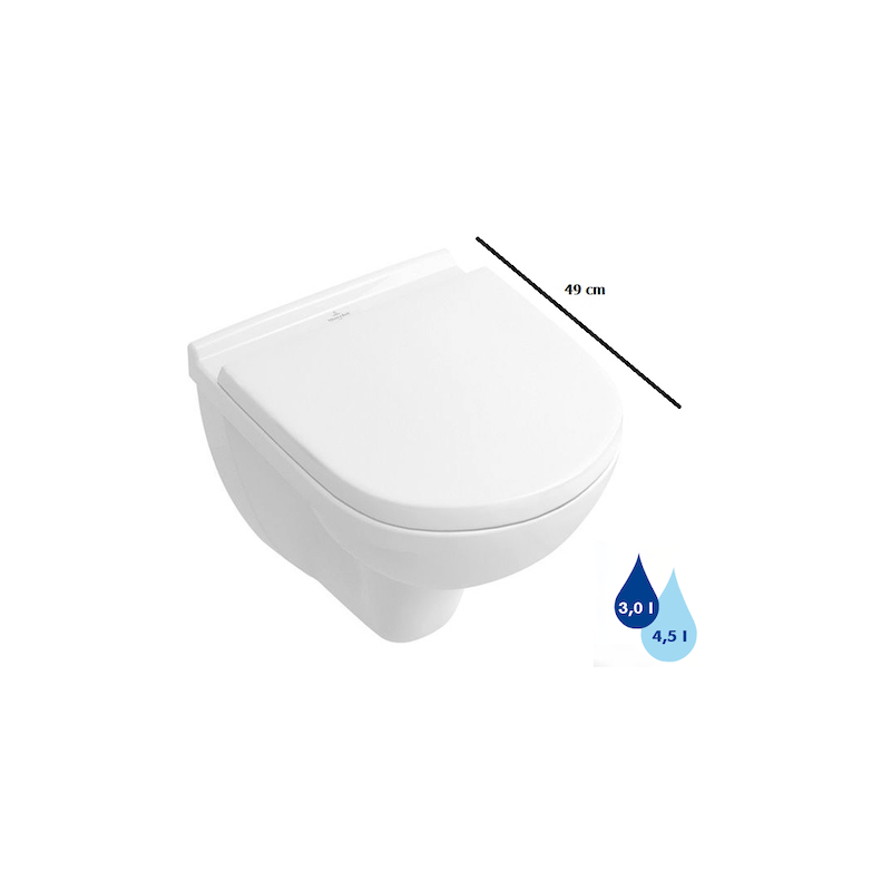 Wc závěsné Villeroy & Boch O.Novo zadní odpad 56881001