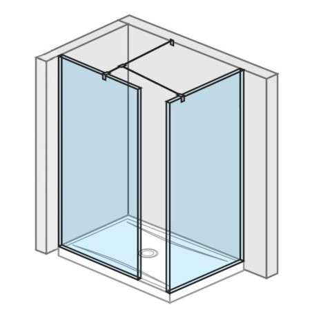 Sprchová zástěna walk-in 80x90 cm Jika Pure H2684260026681