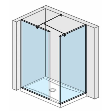 Sprchová zástěna walk-in 70x80 cm Jika Pure H2684230026681