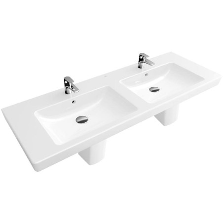 Dvojumyvadlo Villeroy & Boch Subway 2.0 130x47 cm dva otvory pro baterii 7175D001