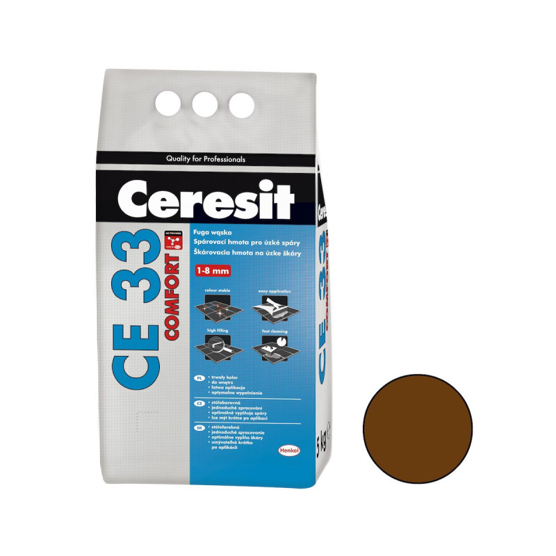 Spárovací hmota Ceresit CE 33 chocolate 5 kg CG2A CE33558