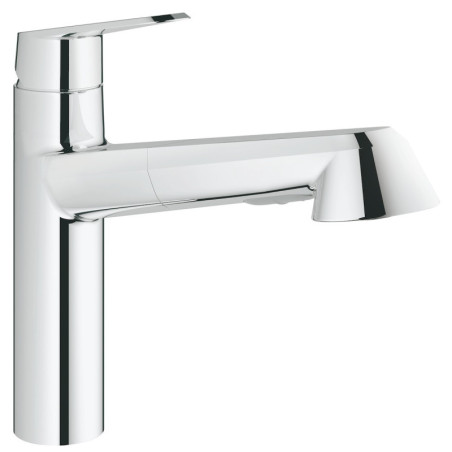 Dřezová baterie Grohe Eurodisc s vytahovací sprškou chrom 32257002